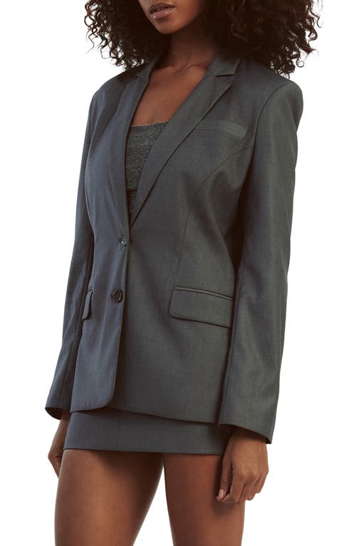 Shop Bardot Maika Fitted Blazer In Dark Grey