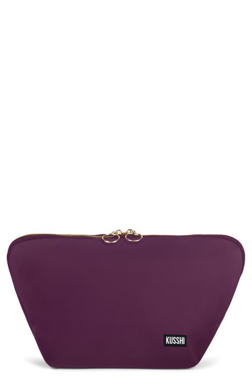 Shop Kusshi Vacationer Makeup Bag In Garnet/lilac