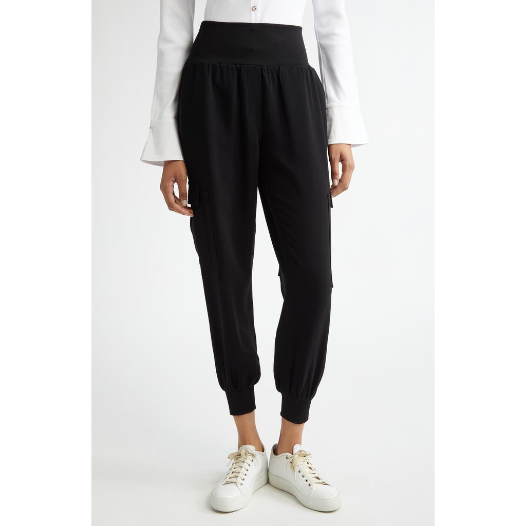 Shop Cinq À Sept Giles Crepe Cargo Pants In Black