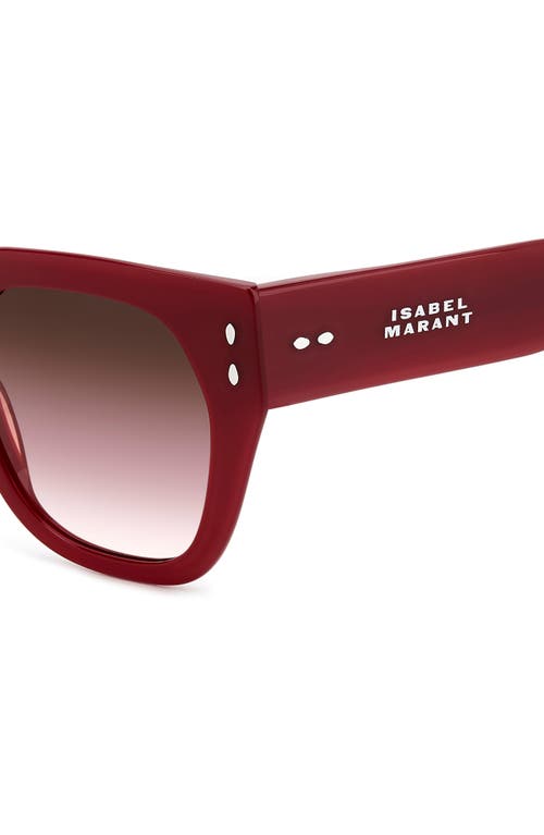 Isabel Marant 53mm Gradient Square Sunglasses In Burgundy/sf Pink