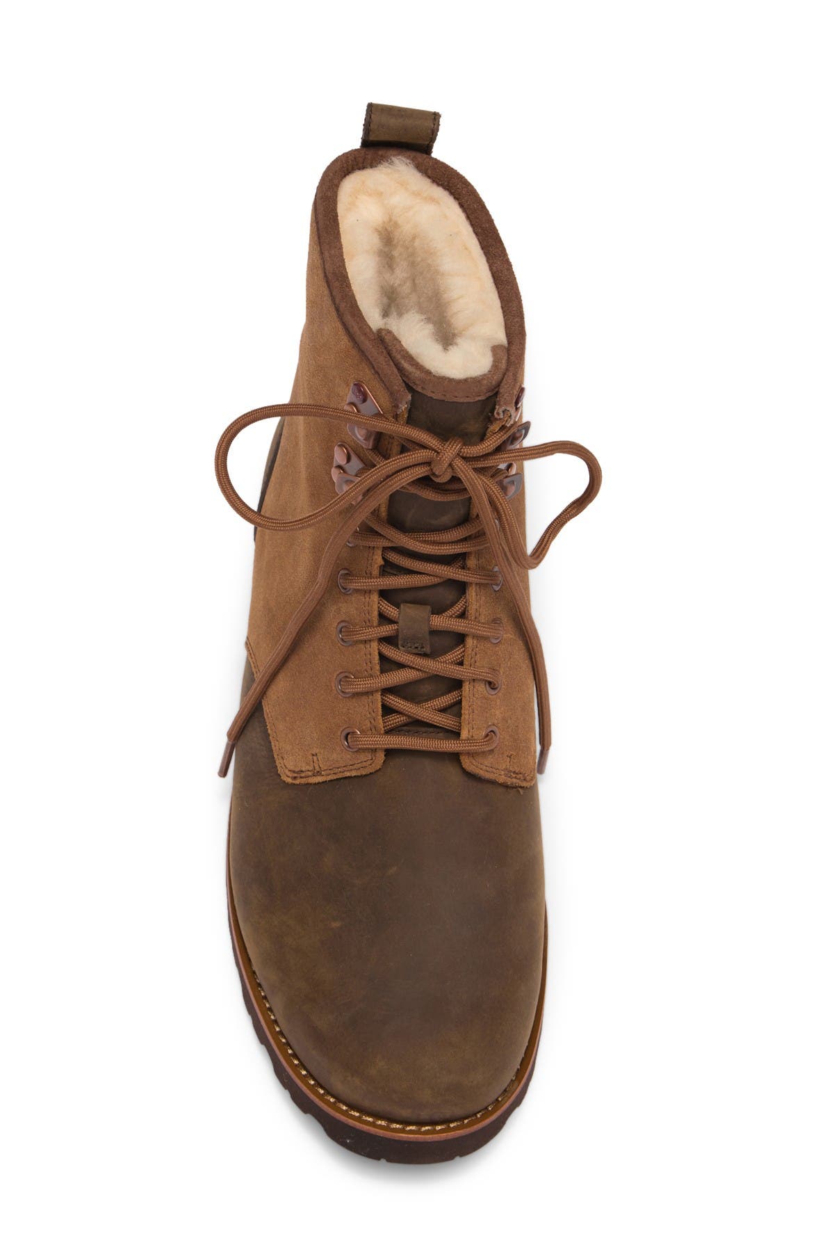 hannen plain toe waterproof boot with genuine shearling