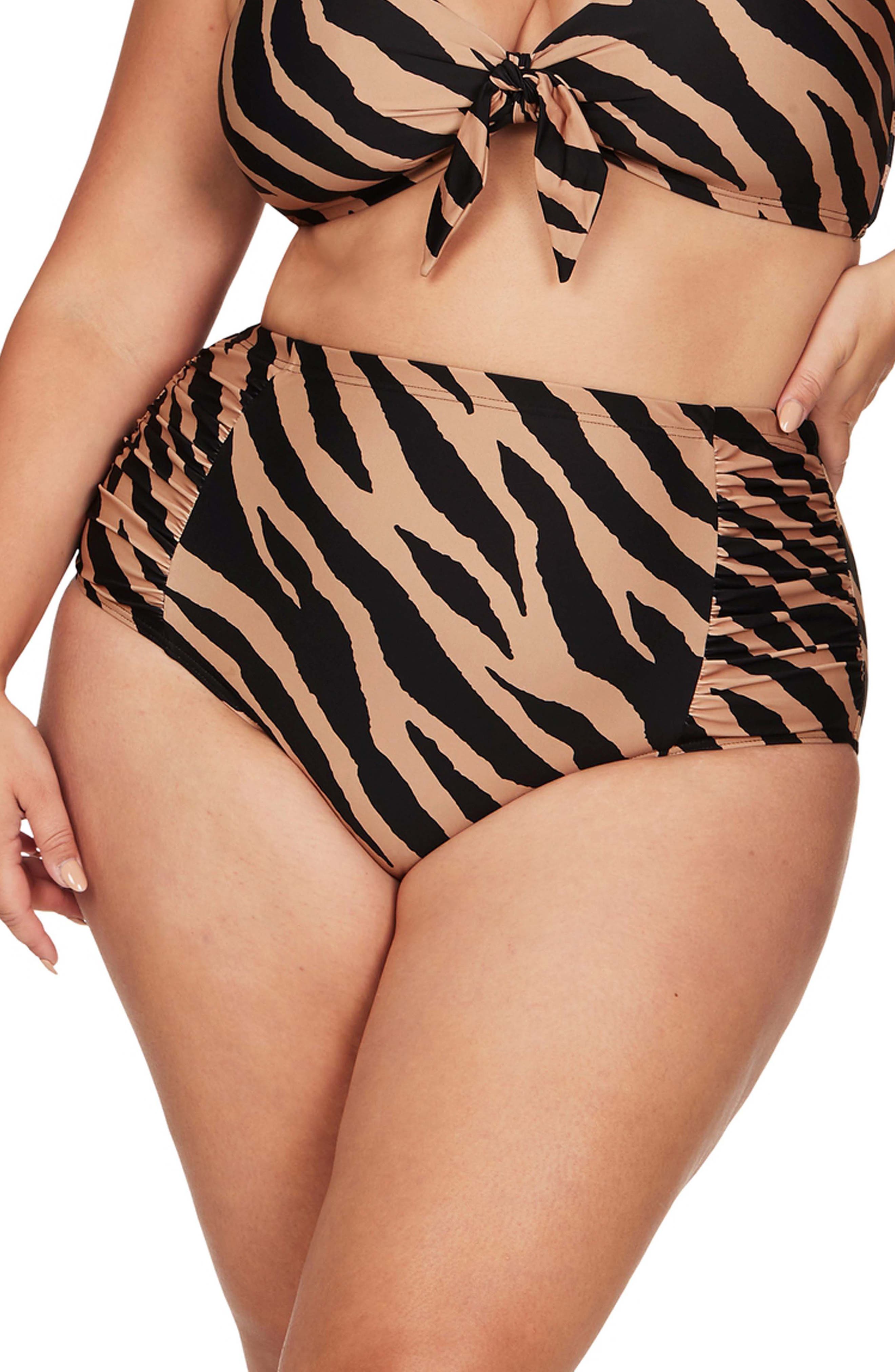 plus size brown swim bottoms