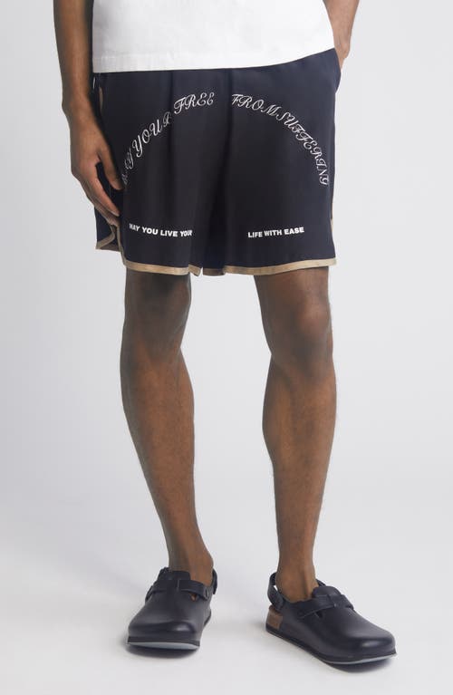 May You Be Safe Boxing Shorts in Black/Gold