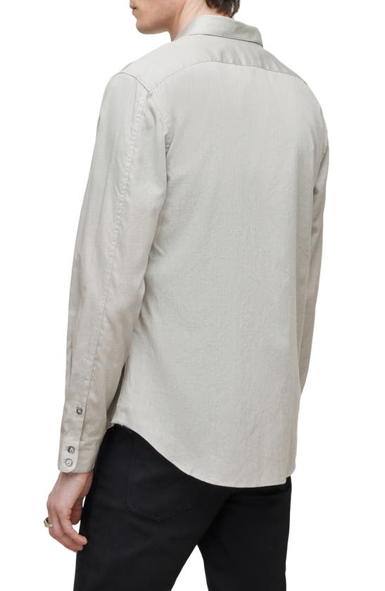 John Varvatos Bucks Slim Fit Button-up Shirt In Fossil Grey