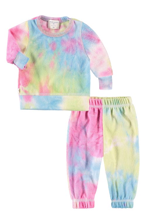 Paigelauren Hacci Tie Dye Long Sleeve Top & Pants Lounge Set In Pink