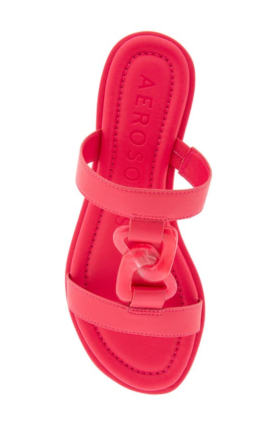 Shop Aerosoles Geraldine Chain Slide Sandal In Virtual Pink Pu