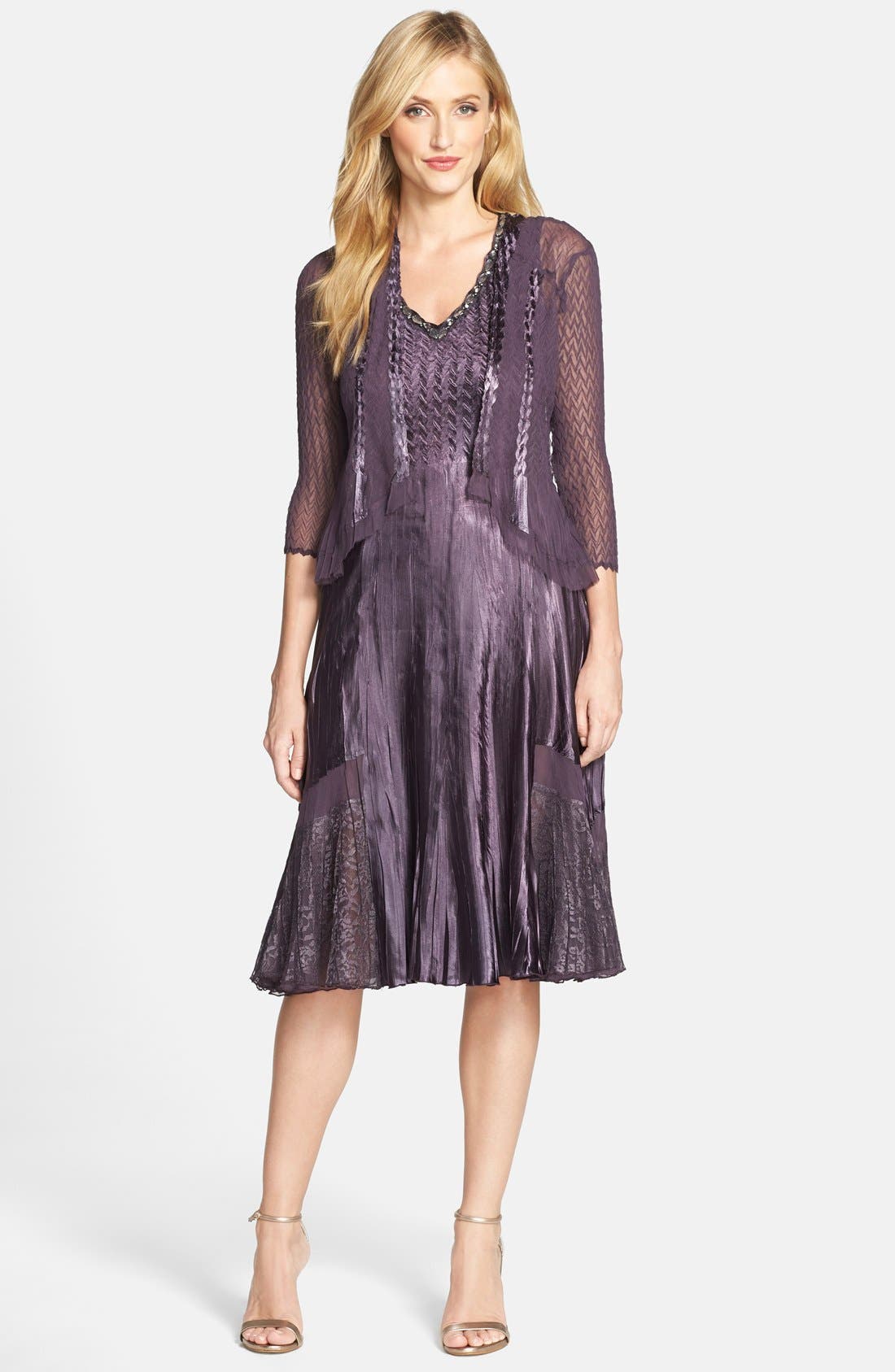 Komarov Lace Fit & Flare Dress & Jacket (Petite) Nordstrom