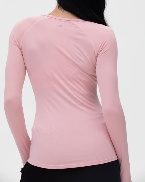Rebody Active Citizen Compression Long Sleeve Top In Mauve Pink