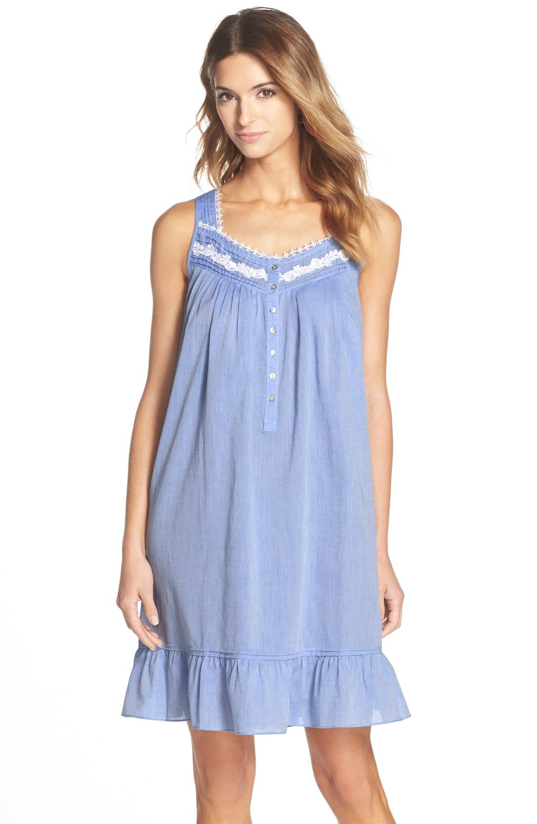 Eileen West 'Bayside Blues' Cotton Short Nightgown Nordstrom