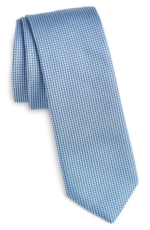 Shop Hugo Boss Boss Geometric Pattern Silk Tie In Light Blue