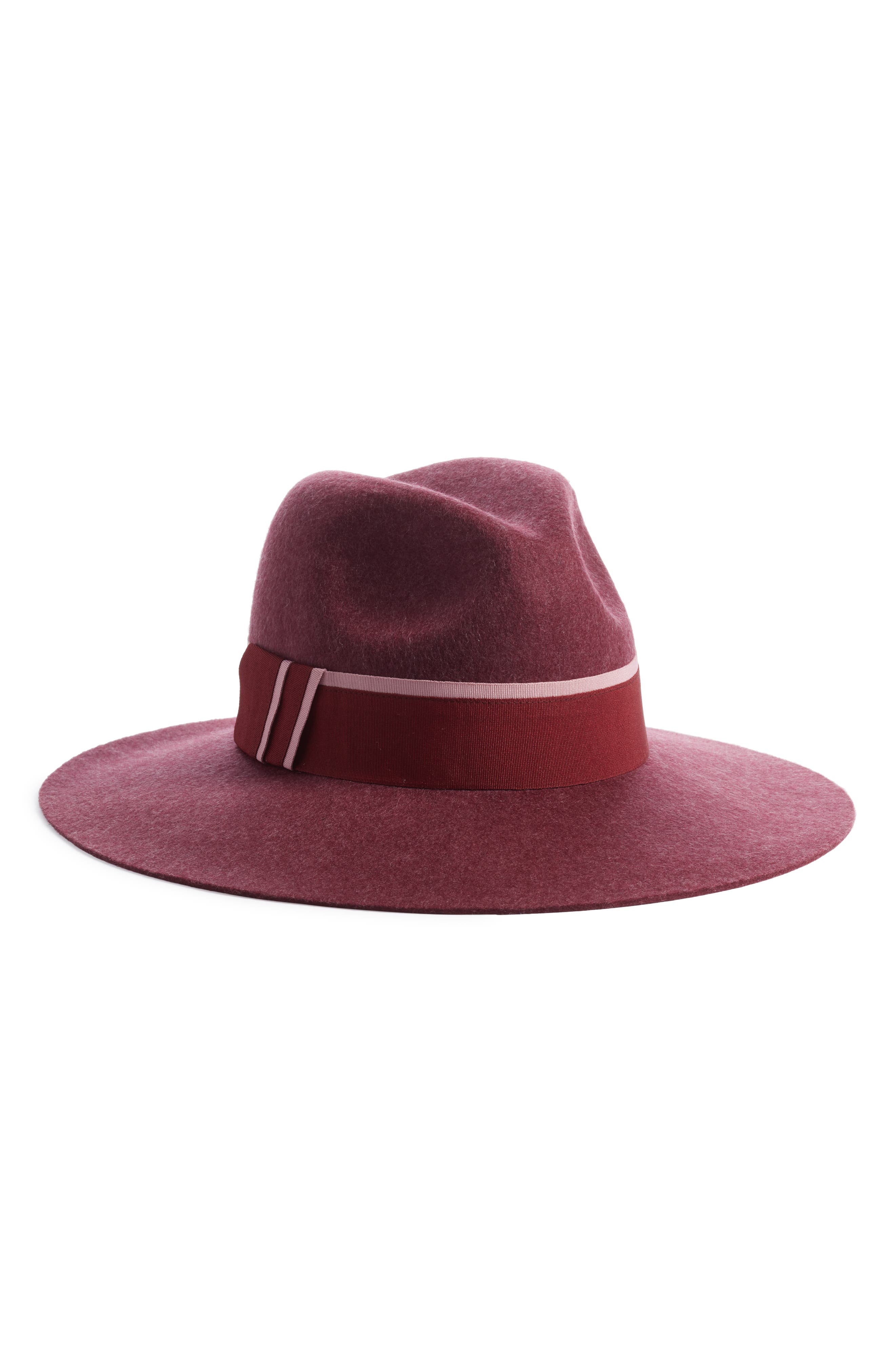 maroon panama hat