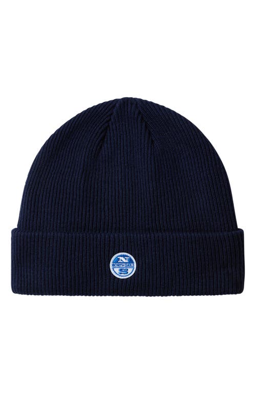 Ribbed Beanie in Navy Blue