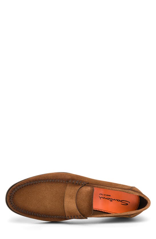Shop Santoni Paine Loafer In Brown