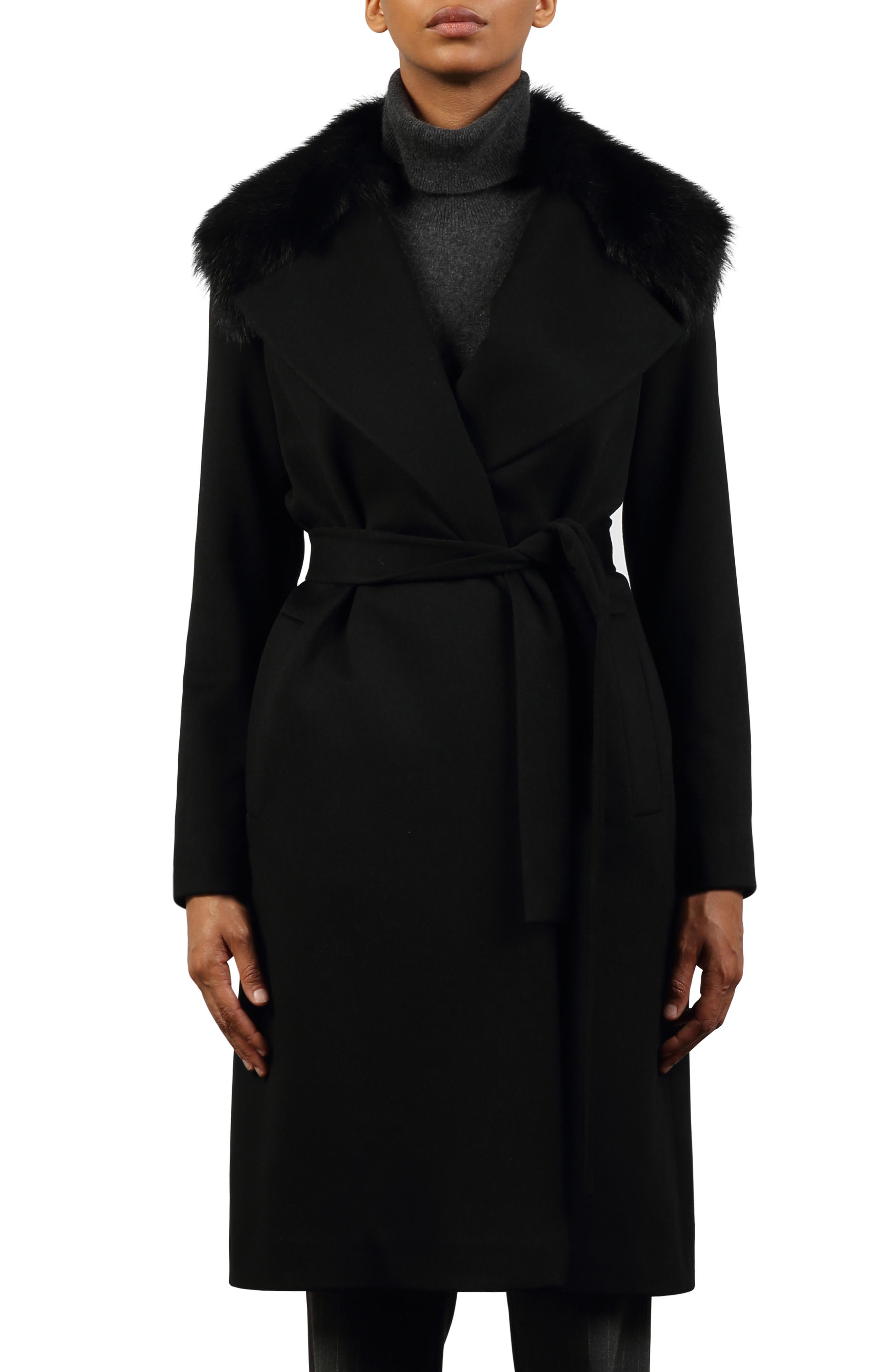high neck wrap coat