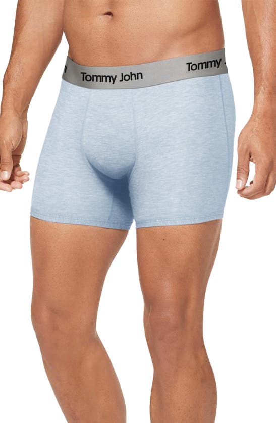 Tommy John Second Skin Boxer Briefs In Crystal Blue Heather