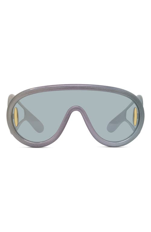 Loewe x Paula's Ibiza Mask Sunglasses in Black/Other /Blue Mirror at Nordstrom