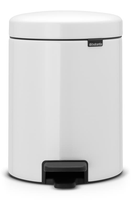 Brabantia Newicon Step Can 1.3-Gallon Trash Can in White at Nordstrom