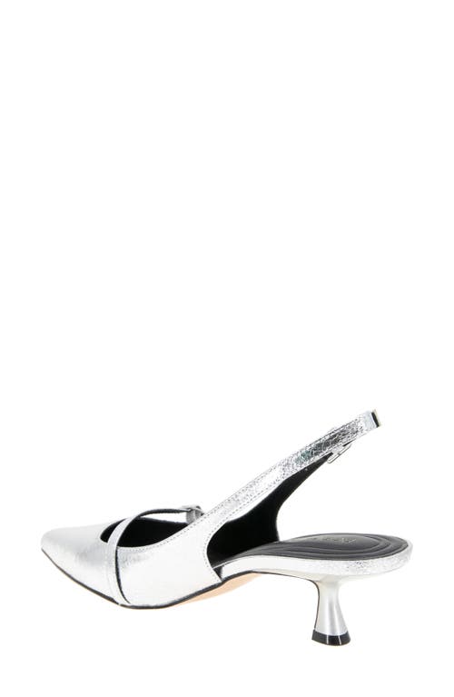 Bcbgeneration Gn246640 Womens Adjustable Manmade Slingback Heels In Silver