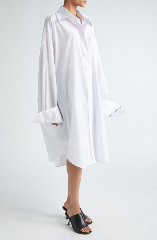 Shop Peter Do Oversize Button-up Coat Shirt In White