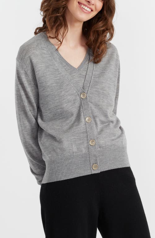 Chinti & Parker Fine-knit Merino Cardigan In Grey