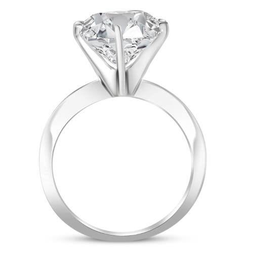 Bliss Diamond Certified 5ct Diamond Solitaire Engagement Ring 14k White Gold Lab Grown In 14k White Gold