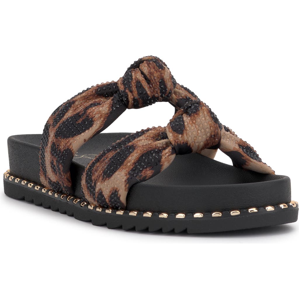 Jessica Simpson Caralyna Platform Slide Sandal In Brown