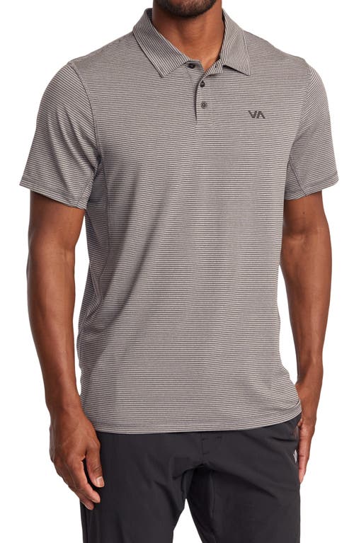 Sport Vent Performance Polo in Heather Grey Stripe