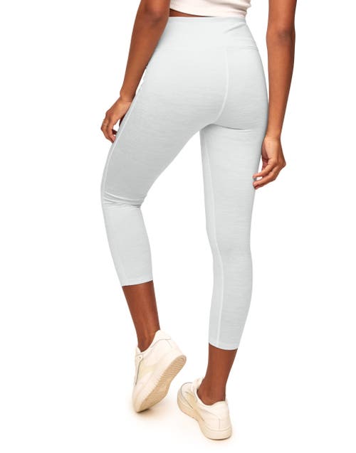 Shop Adore Me Haley High-waist Heather Fleece 7/8 Legging In White