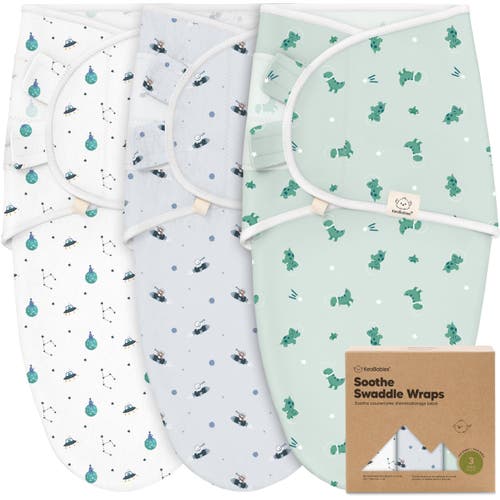 Keababies 3-pack Soothe Swaddle Wraps In Space Quest