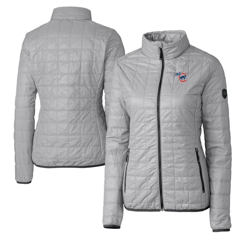 Shop Cutter & Buck Gray Iowa Cubs Rainier Primaloft Eco Full-zip Jacket