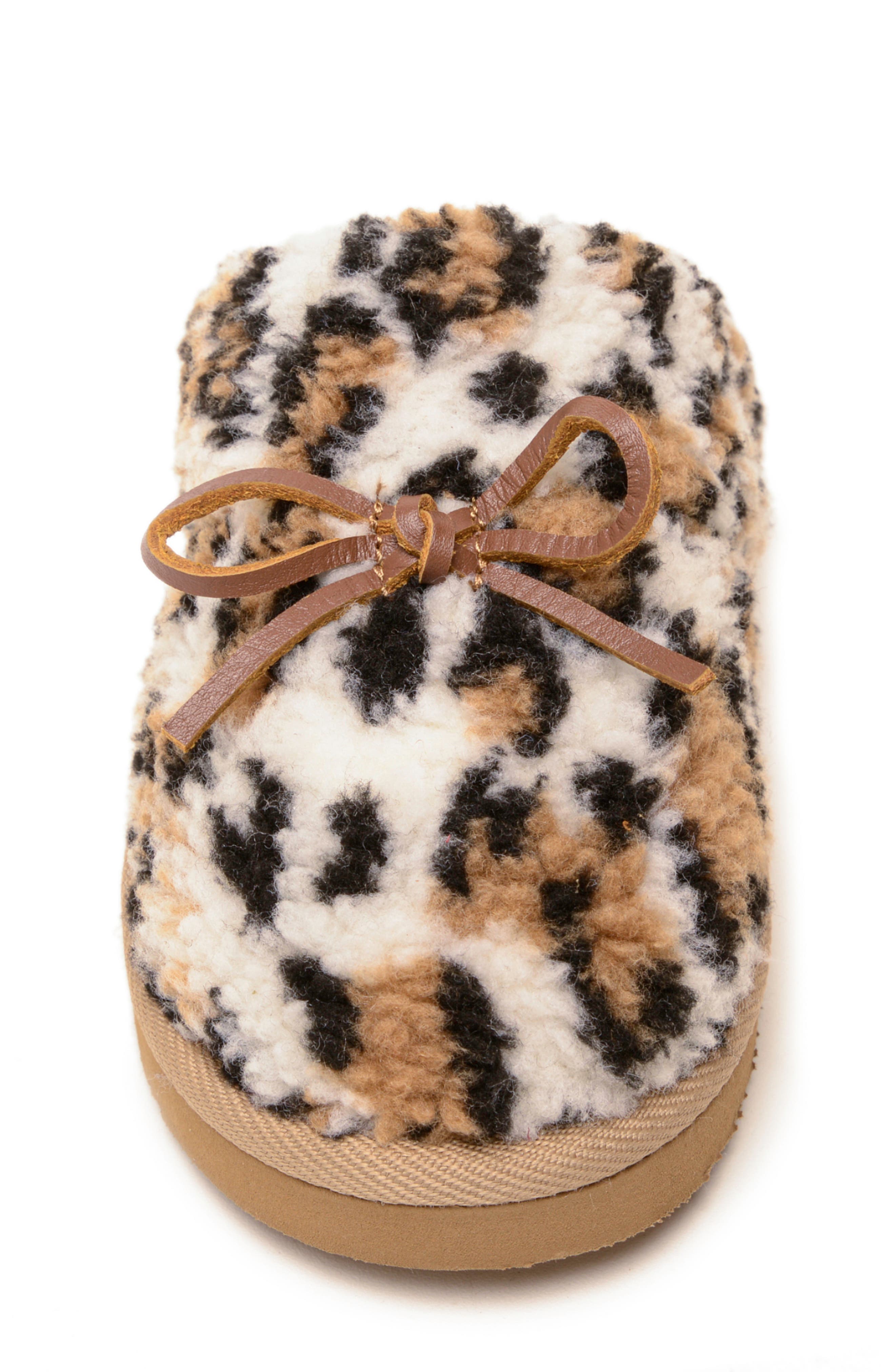 minnetonka flurry scuff faux fur slipper