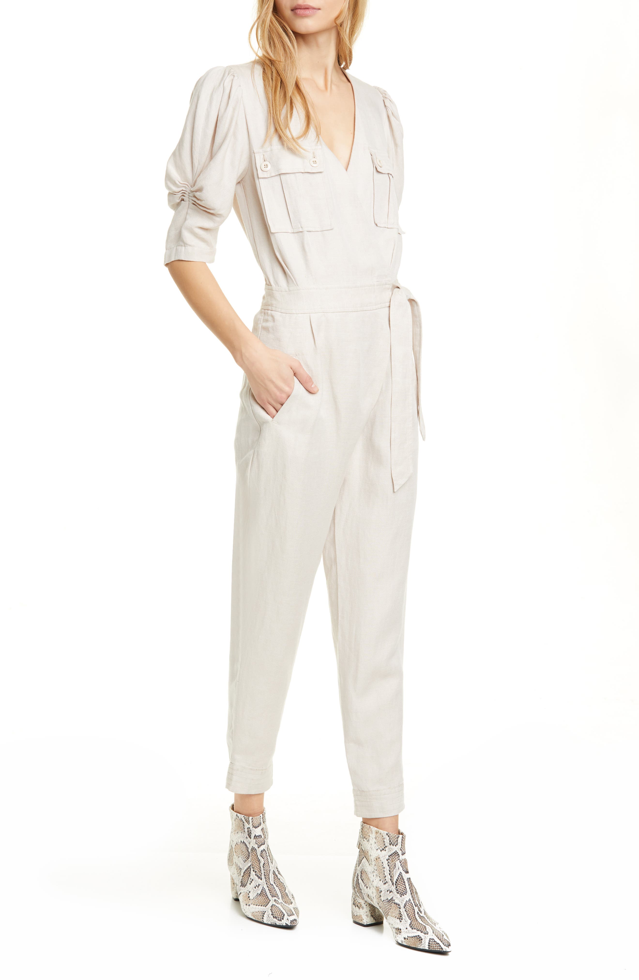 joie white jumpsuit