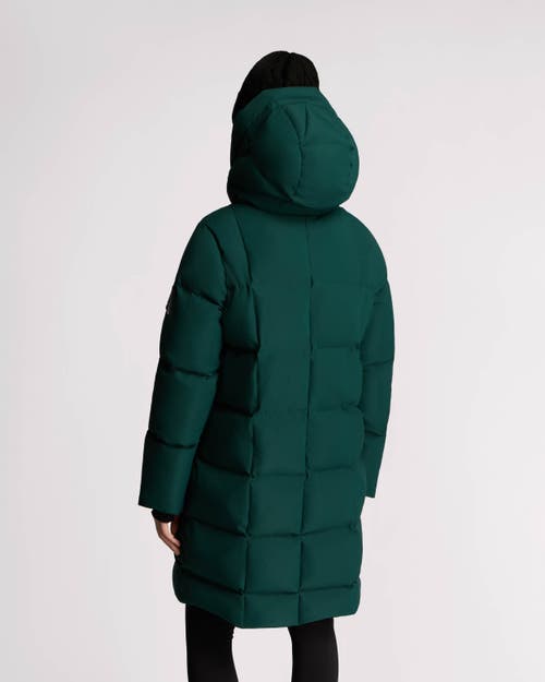 Alpenhaus Cluze Mid-length Puffer With Square Quilting In Forest Green