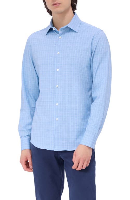 Shop Bugatchi Ooohcotton® Check Button-up Shirt In Air Blue