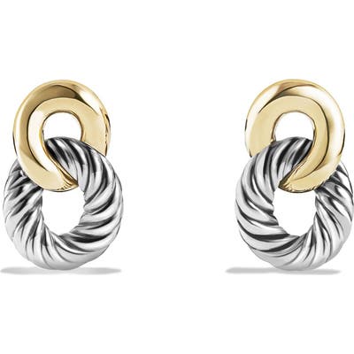David Yurman Belmont Curb Link Drop Earrings With 18K Gold