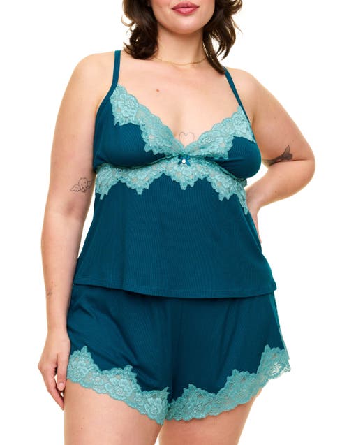 Shop Adore Me Lora Pajama Cami & Shorts Set In Dark Blue