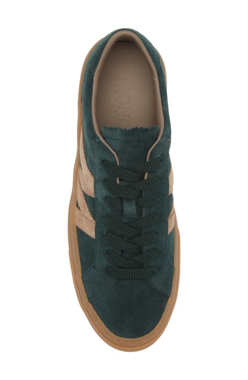Moncler Suede Monaco Low-top Sneakers In June Bug