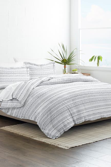 Home Spun Collection Premium Ultra Soft Geo Threads Pattern 3 Piece Duvet Cover Set Light Gray Twin Twinxl Nordstrom Rack - Light Grey Pattern Duvet Cover