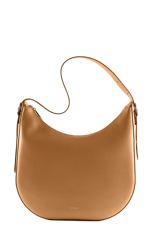 Shop Senreve Fortuna Bag Smooth Leather Laptop Carryall In Biscotti