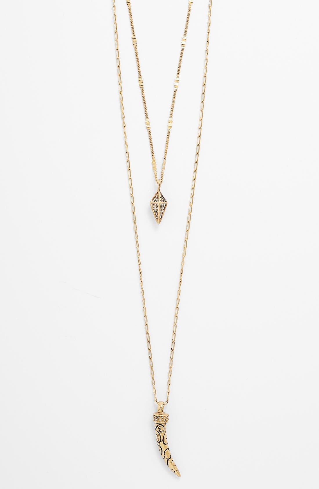 Nordstrom Multistrand Horn Pendant Necklace Nordstrom