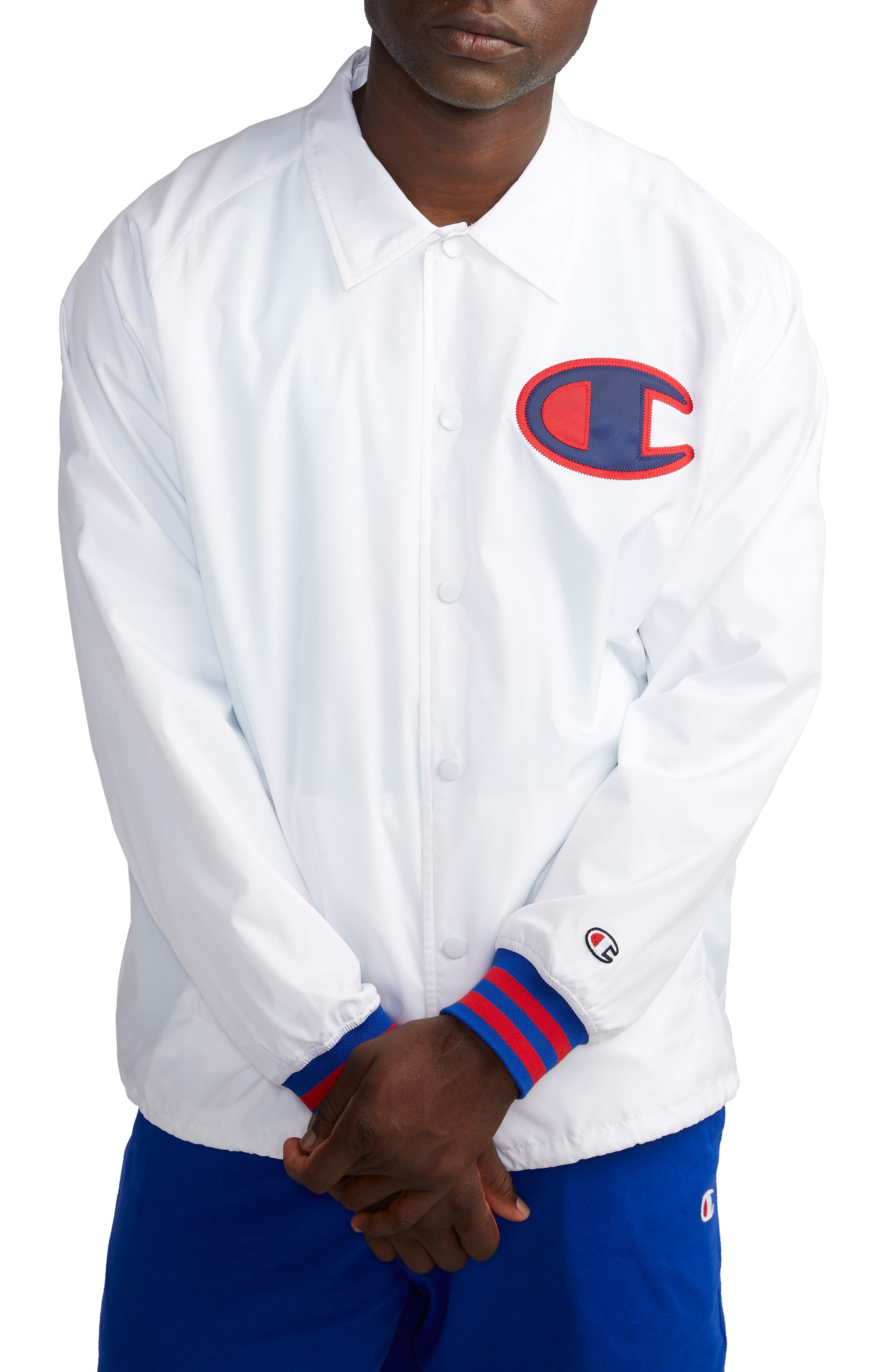 champion satin coaches jacket