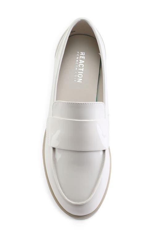 Reaction Kenneth Cole Fern Loafer In Ecru Patent/ecru Sole