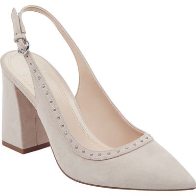 Marc Fisher Ltd Joi Studded Slingback Pump- Beige