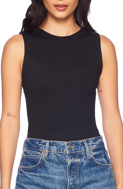 Shop Susana Monaco Crewneck Knit Tank In Black