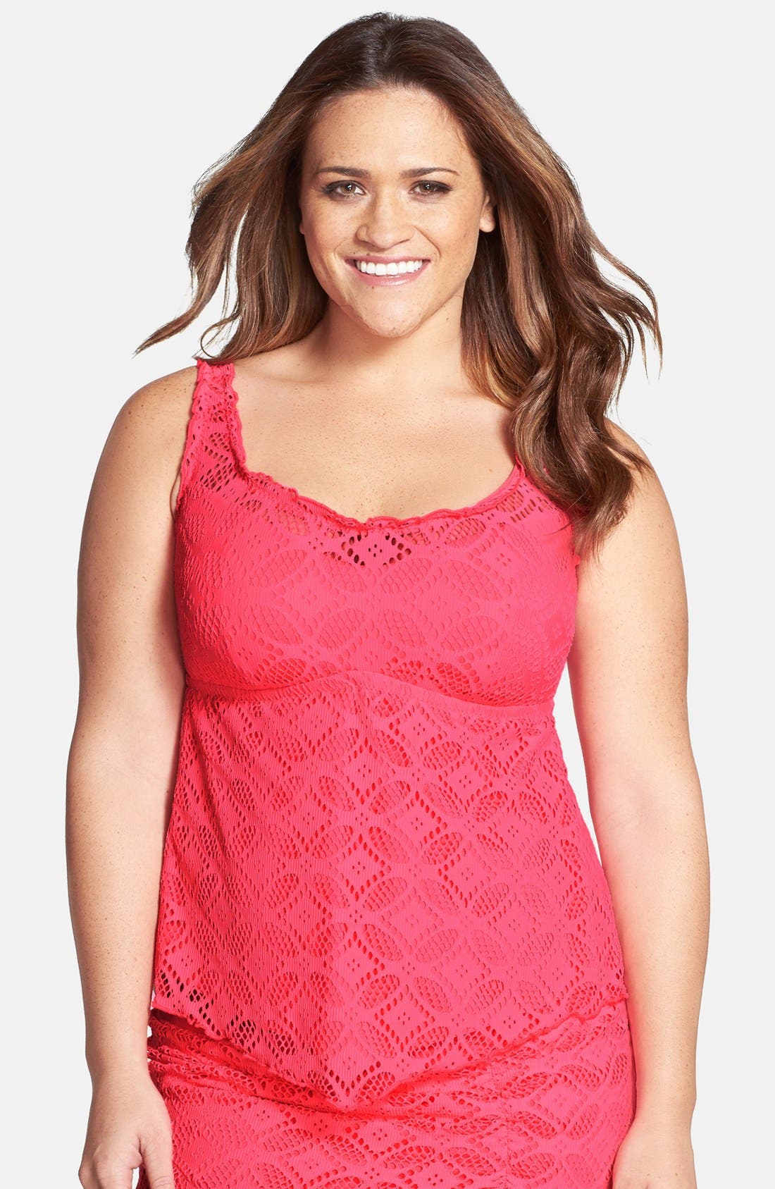 Becca Etc. 'Ritual' Crochet Tankini Top (Plus Size) Nordstrom