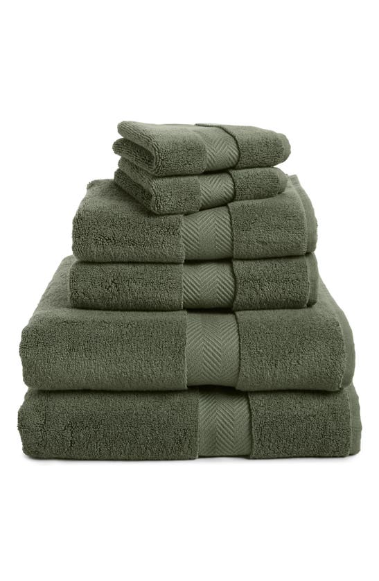 Nordstrom 6-piece Hydrocotton Bath Towel, Hand Towel & Washcloth Set In Green Lichen