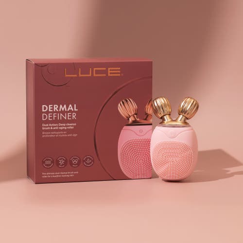 Shop Luce Beauty Dual-sided Cleansing Face Brush, Massager & Roller In Pink