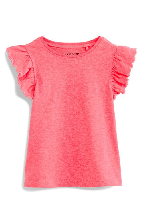 Next Kids' Flutter Sleeve T-shirt In Pink