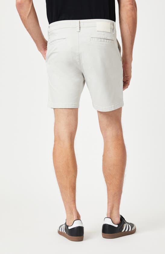 Mavi Jeans Nate Stretch Twill Flat Front Shorts In Oyster Mushroom Twill