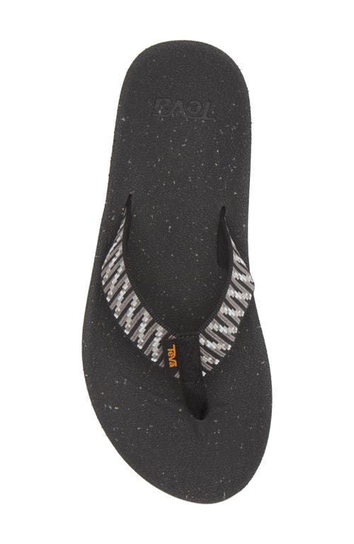 Teva Reflip Womens Slip On Casual Flip-flops In Stacks Black/white